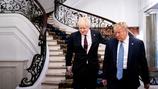 Президент США Дональд Трамп и премьер-министр Великобритании Борис Джонсон, фото из архива - Sputnik Азербайджан