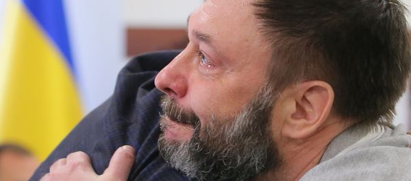 Руководитель портала РИА Новости Украина Кирилл Вышинский после заседания апелляционного суда Киева - Sputnik Азербайджан