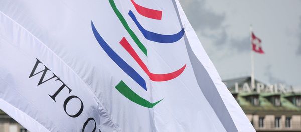 Флаг Всемирной торговой организации, фото из архива - Sputnik Азербайджан