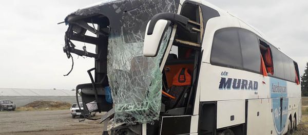 Türkiyədən Bakıya gələn sərnişin avtobusu qəzaya düşüb - Sputnik Азербайджан