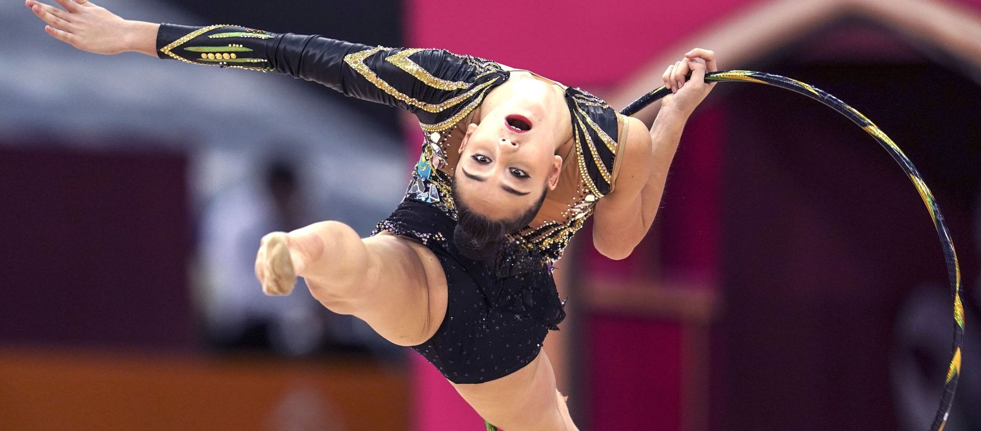 Алина Адильханова (Казахстан) на чемпионате мира по художественной гимнастике 2019 в Баку Алина Адильханова (Казахстан) на чемпионате мира по художественной гимнастике 2019 в Баку - Sputnik Азербайджан, 1920, 08.05.2021