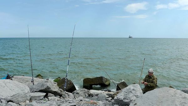 Побережье Каспийского моря в Каспийске, фото из архива - Sputnik Азербайджан