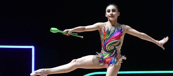 Зохра Агамирова (Азербайджан) на чемпионате Европы по художественной гимнастике в Баку - Sputnik Азербайджан