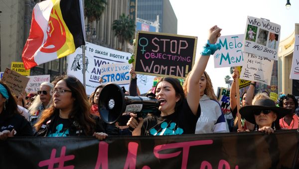 Активисты движения  #MeToo в Голливуде, США, фото из архива - Sputnik Азербайджан