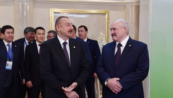Президенты Азербайджана и Беларуси Ильхам Алиев и Александр Лукашенко  - Sputnik Азербайджан