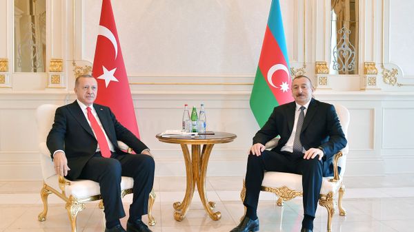 Президент Азербайджана Ильхам Алиев и Президент Турции Реджеп Тайип Эрдоган - Sputnik Азербайджан