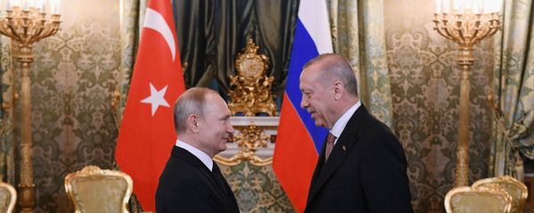 Президент РФ Владимир Путин и президент Турции Реджеп Тайип Эрдоган, фото из архива - Sputnik Азербайджан