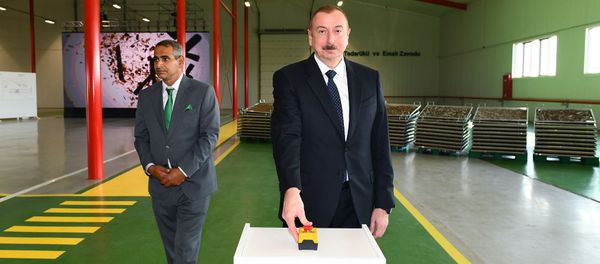 Prezident İlham Əliyev Ağdaşda Biyan Sənaye Parkının açılışında iştirak edib - Sputnik Азербайджан