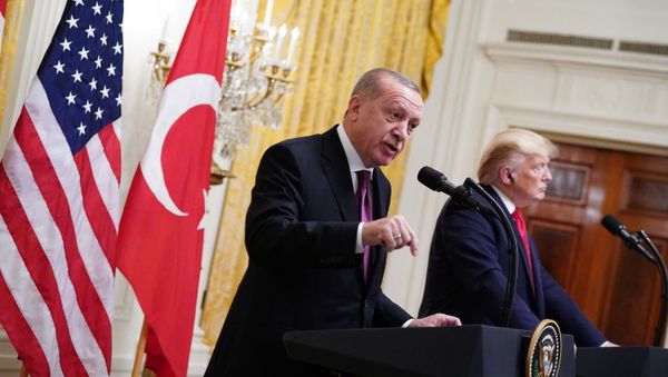 ABŞ Prezidenti Donald Tramp və Türkiyə Prezidenti Rəcəb Tayyib Ərdoğan - Sputnik Азербайджан