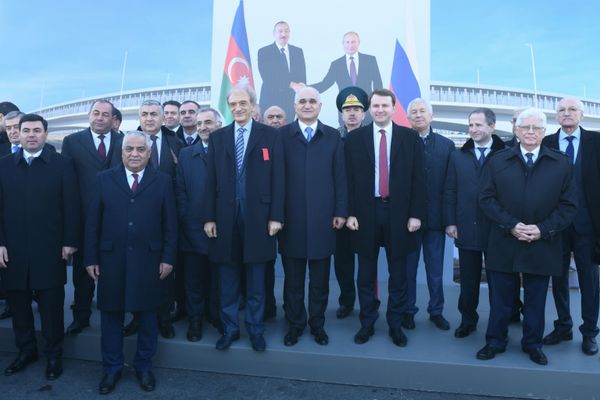 Церемония открытия моста на реке Самур между Азербайджаном и Россией - Sputnik Азербайджан