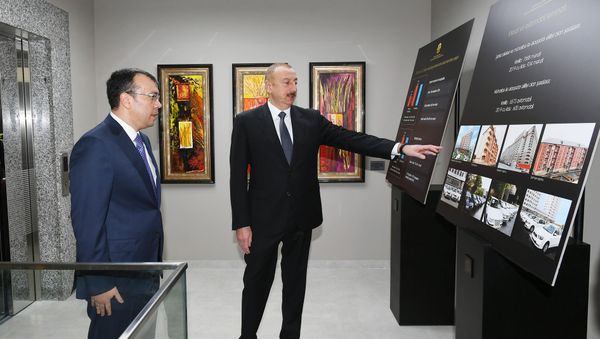Prezident İlham Əliyev 2 saylı DOST mərkəzinin açılışında Prezident İlham Əliyev 2 saylı DOST mərkəzinin açılışında - Sputnik Азербайджан