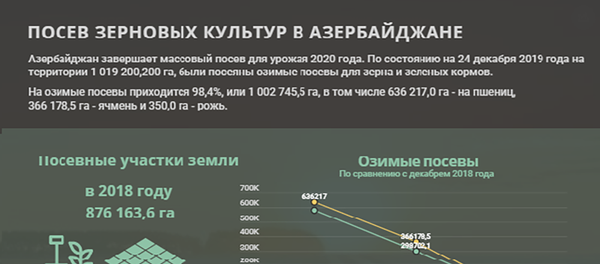 Инфографика: Посев зерновых культур в Азербайджане - Sputnik Азербайджан