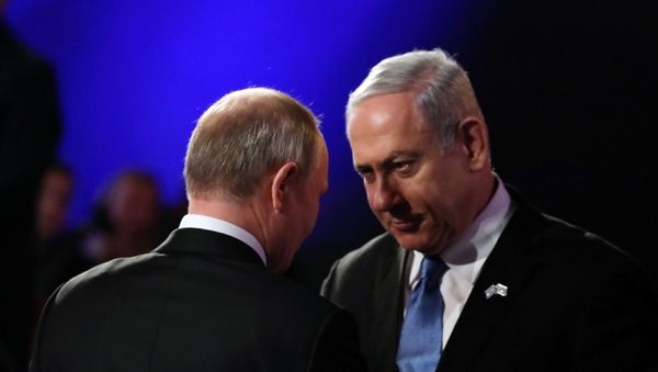 Президент России Владимир Путин и премьер-министр Израиля Биньямин Нетаньяху - Sputnik Азербайджан