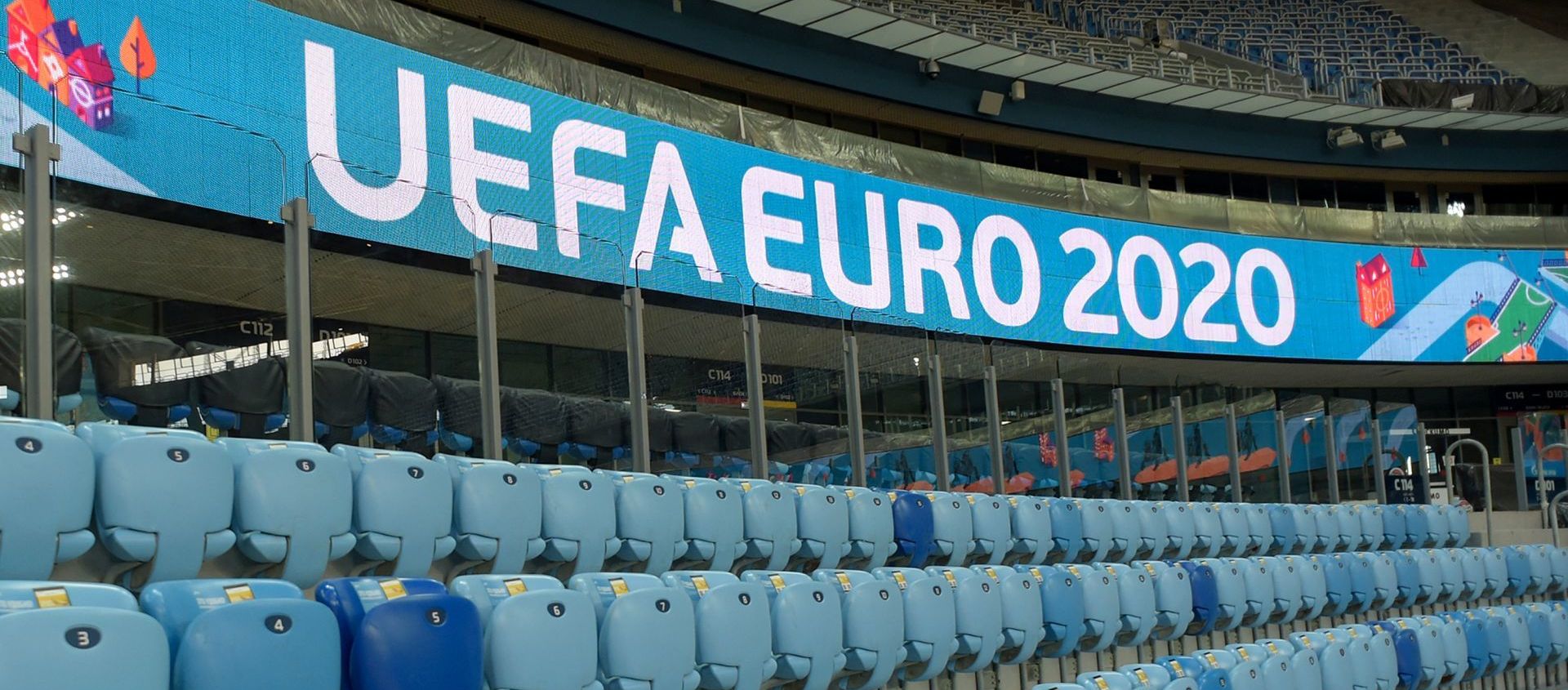 Логотип чемпионата Европы по футболу 2020  - Sputnik Азербайджан, 1920, 03.03.2021