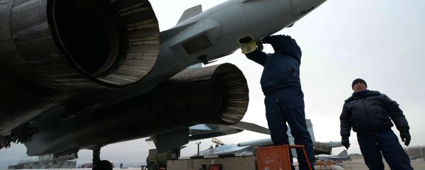 Подготовка к вылету многоцелевого истребителя Су-35, фото из архива - Sputnik Азербайджан