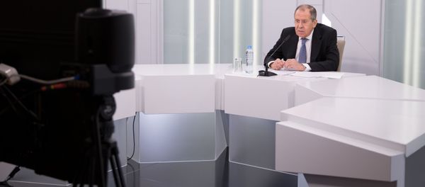 Видеоконференция главы МИД РФ Сергея Лаврова, фото из архива - Sputnik Азербайджан