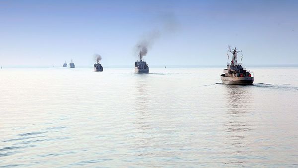 Hərbi Dəniz Qüvvələrinin taktiki təlimi - Sputnik Азербайджан