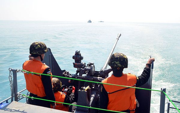 Тактические учения ВМС Азербайджана - Sputnik Азербайджан