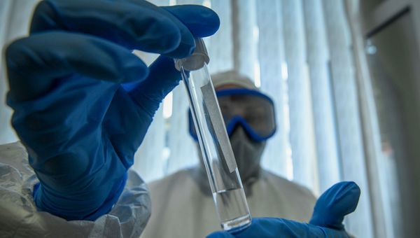  Koronavirus testi aparan tibb işçisi - Sputnik Азербайджан