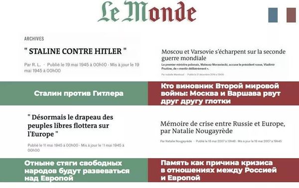 Сикрншот Le Monde - Sputnik Азербайджан