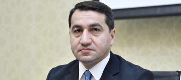 Помощник Президента Азербайджана - заведующий отделом по вопросам внешней политики Хикмет Гаджиев - Sputnik Азербайджан
