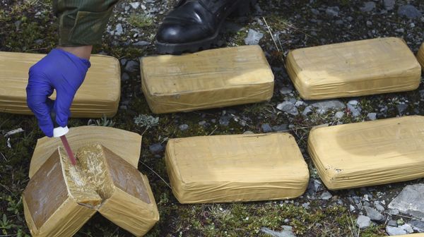 Сотрудники правоохранительных органов готовятся к сжиганию кокаина и марихуаны, фото из архива - Sputnik Азербайджан