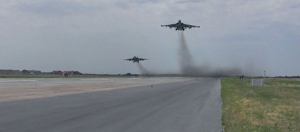 HHQ-nin aviasiyasının döyüş atışlı taktiki-uçuş təlimləri - Sputnik Азербайджан