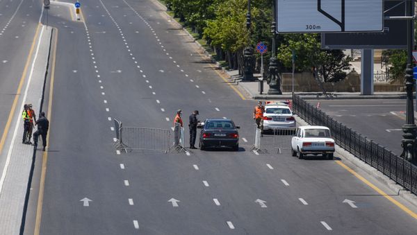 Bakıda polis postu - Sputnik Азербайджан