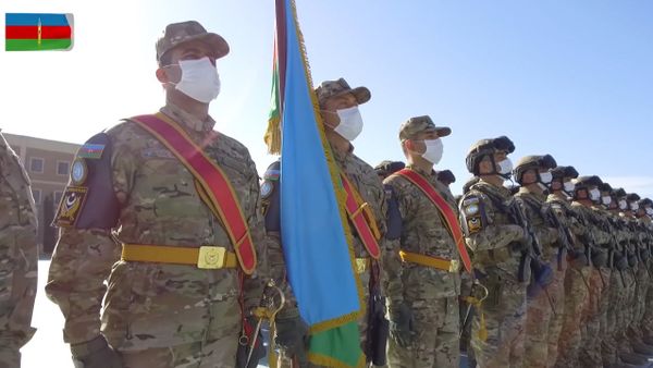 Кадры с тренировки азербайджанских военных перед парадом в Москве - Sputnik Азербайджан