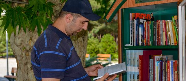 Naftalanda “Little Free Library” (“Kiçik Pulsuz Kitabxana”)  - Sputnik Азербайджан