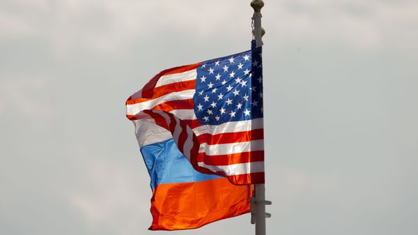 Флаги США и России, фото из архива - Sputnik Азербайджан